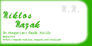 miklos mazak business card